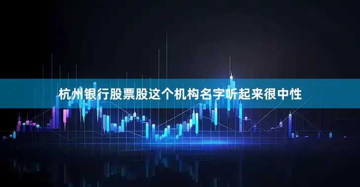 杭州银行股票股这个机构名字听起来很中性