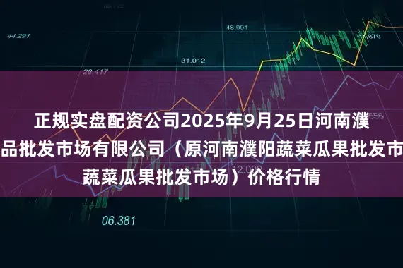 正规实盘配资公司2025年9月25日河南濮阳宏进农副产品批发市场有限公司（原河南濮阳蔬菜瓜果批发市场）价格行情